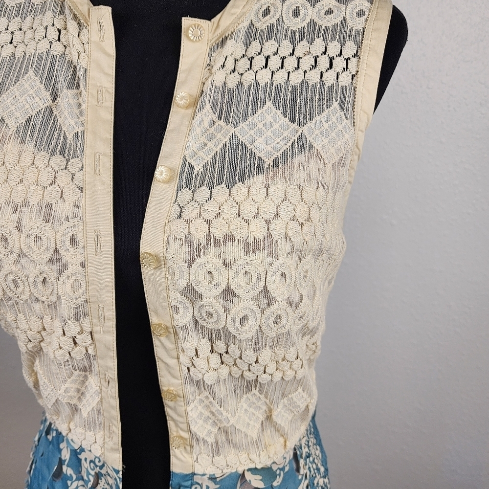 Bequile Byron Lars Fleiur De Lys Anthropologie Pencil Midi Dress Size 4 - Picture 3 of 11